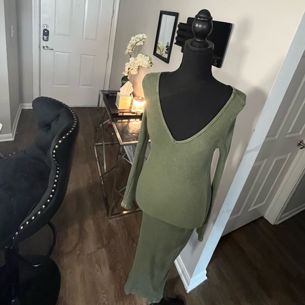 Forrest Green , Long Dress . Size L